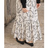 リボン柄プリントシャーリング肩リボンワンピース | rps | 詳細画像10 