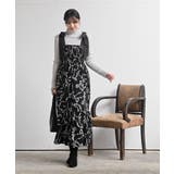 リボン柄プリントシャーリング肩リボンワンピース | rps | 詳細画像11 