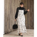 リボン柄プリントシャーリング肩リボンワンピース | rps | 詳細画像2 