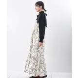 リボン柄プリントシャーリング肩リボンワンピース | rps | 詳細画像21 