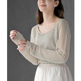 ボートネック透かしラメニットプルオーバー | rps | 詳細画像14 