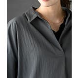 シワ加工スキッパーシャツ | rps | 詳細画像9