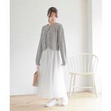 リボン刺繍ケーブル編み長袖クルーネックニットカーディガン | rps | 詳細画像10 