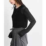 フロッキードットチュールクルーネッククプルオーバー | rps | 詳細画像22 