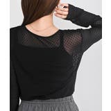 フロッキードットチュールクルーネッククプルオーバー | rps | 詳細画像24 