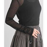 フロッキードットチュールハイネックプルオーバー | rps | 詳細画像15 