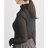 フロッキードットチュールハイネックプルオーバー | rps | 詳細画像17 