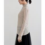 フロッキードットチュールハイネックプルオーバー | rps | 詳細画像31 