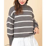 CHACグレー | ハイネックボーダーニットプルオーバー | rps