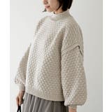 Lベージュ | スケールあみハイネックニットプルオーバー | rps