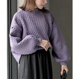 ラベンダー | スケールあみハイネックニットプルオーバー | rps