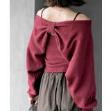 ボルドー | リボンデザインニットカーデ＋キャミアンサンブル | rps