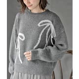 杢チャコール | リボンニットプルオーバー | rps