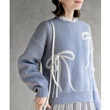 ブルー | リボンニットプルオーバー | rps