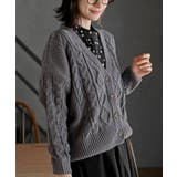 CHACグレー | モールケーブルニットカーディガン | rps