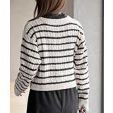 ハート刺繍ケーブルニットクルーネックカーディガン | rps | 詳細画像34 