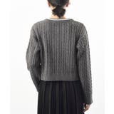 ハート刺繍ケーブルニットクルーネックカーディガン | rps | 詳細画像38 