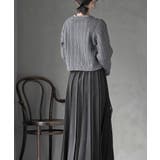 ハート刺繍ケーブルニットクルーネックカーディガン | rps | 詳細画像4 