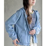 ブルー | フード付きデニムジャケット | rps