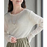 アイボリー | バブルシャーリングクルーネックカットソー | rps