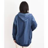 インディゴ裏毛布帛切替ジップパーカー | rps | 詳細画像18 