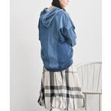 インディゴ裏毛布帛切替ジップパーカー | rps | 詳細画像4 