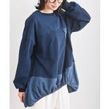 インディゴ裏毛コクーンチュニック | rps | 詳細画像12 