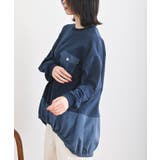 インディゴ裏毛コクーンチュニック | rps | 詳細画像13 