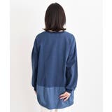 インディゴ裏毛コクーンチュニック | rps | 詳細画像17 