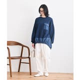 インディゴ裏毛コクーンチュニック | rps | 詳細画像8 