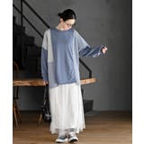 裏毛ワッフル切替チュニック | rps | 詳細画像24 