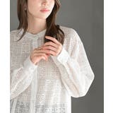 レースノーカラーブラウス | rps | 詳細画像5 