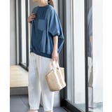 インディゴ天竺ストライプ切替プルオーバー | rps | 詳細画像5 