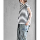 リブ使いフレンチスリーブTシャツ | rps | 詳細画像3