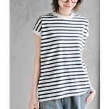 ボーダー | リブ使いフレンチスリーブTシャツ | rps