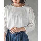 オフホワイト | 冷感カノコ袖シャーリングドルマンプルオーバー | rps
