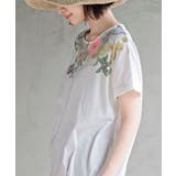 アンティークフラワープリントタックTシャツ | rps | 詳細画像15