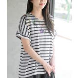 アンティークフラワープリントタックTシャツ | rps | 詳細画像6
