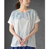 オフホワイト | リボンプリントタックTシャツ | rps