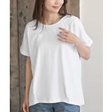 アイボリー | タック刺繍Ｔシャツ | rps