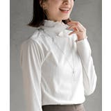 アイボリー | 起毛リブメロータートルカットソー | rps