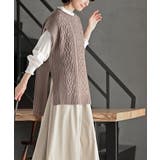 ケーブル編みＢＩＧニットベスト | rps | 詳細画像11 