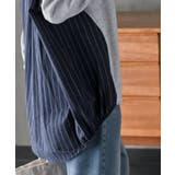 裏毛×ストライプ切替コクーンチュニック | rps | 詳細画像17 