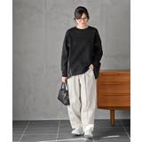 裏毛×ストライプ切替コクーンチュニック | rps | 詳細画像2 