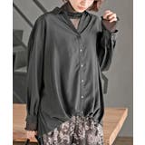 CHACグレー | BACKプリーツ裾タックブラウス | rps