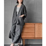 CHACグレー | ダブルビッグジャケット×ワイドパンツセットアップ | rps