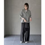 ＢＡＣＫレースアップ裾タックチェックブラウス | rps | 詳細画像10 