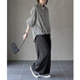 ＢＡＣＫレースアップ裾タックチェックブラウス | rps | 詳細画像13 