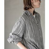 ＢＡＣＫレースアップ裾タックチェックブラウス | rps | 詳細画像17 