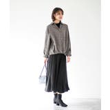 ＢＡＣＫレースアップ裾タックチェックブラウス | rps | 詳細画像2 